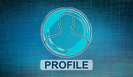 Illustration of a profile conceptの写真素材