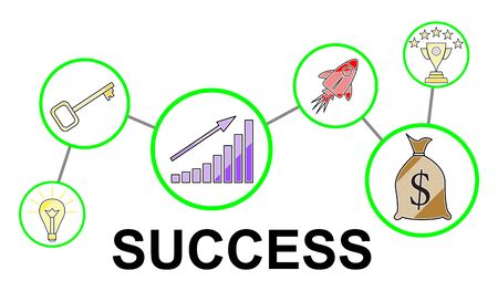 Illustration of a success conceptの写真素材