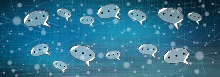 Illustration of a network communication concept