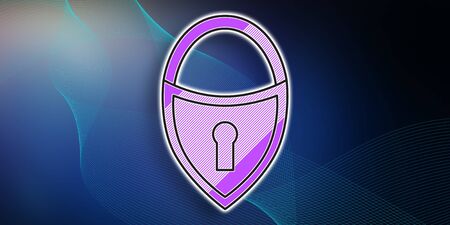 Illustration of a cyber security conceptの写真素材