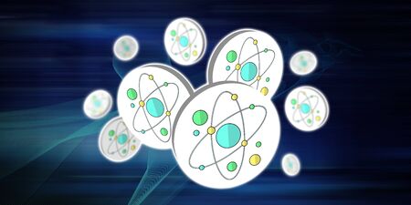 Illustration of a nuclear research conceptの写真素材