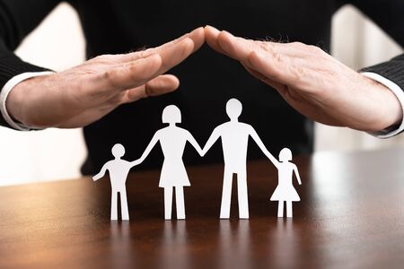 Insurer protecting a family, concept of insured family