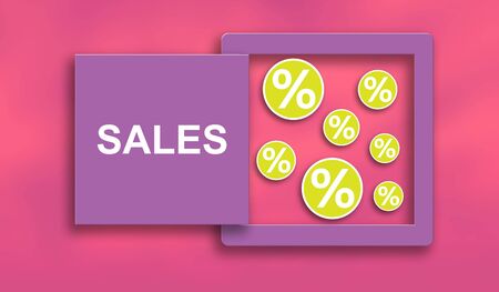 Illustration of a sales and discounts concept
