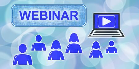 Illustration of a webinar concept