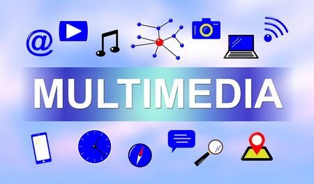Illustration of a multimedia conceptの写真素材