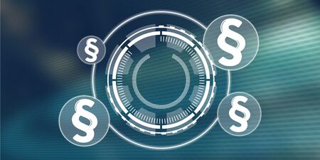 Illustration of a regulation process conceptの写真素材