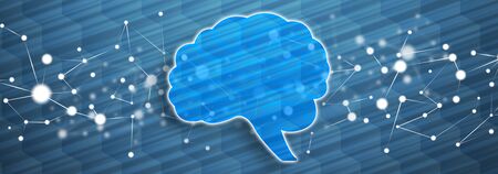 Illustration of a human mind conceptの写真素材