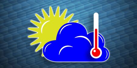 Illustration of a weather forecast conceptの写真素材