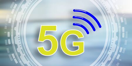 Illustration of a 5g conceptの写真素材