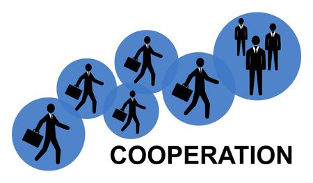 Illustration of a cooperation conceptの写真素材