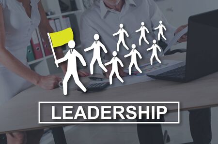 Leadership concept illustrated by a picture on backgroundの写真素材