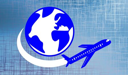 Illustration of an air transport conceptの写真素材