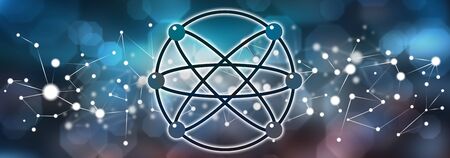 Illustration of a global connection conceptの写真素材
