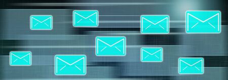 Illustration of an email sending concept