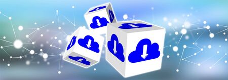 Illustration of a data download concept