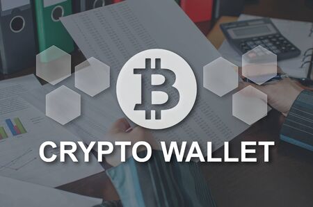 Crypto wallet concept illustrated by a picture on background