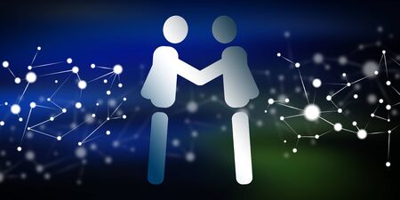 Illustration of a business partner conceptの写真素材