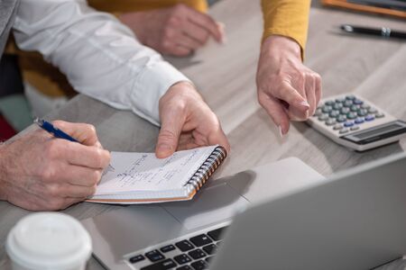 Coworkers working together at office