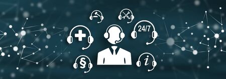 Illustration of a help desk concept