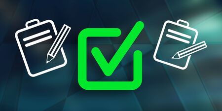 Illustration of a document validation conceptの写真素材