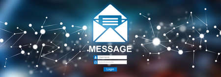 Illustration of a message conceptの写真素材