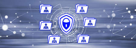Illustration of a personal data security concept