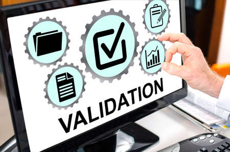 Validation concept shown on a computer screenの写真素材