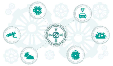 Concept of 5g with connected icons