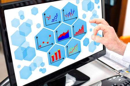 Business analysis concept shown on a computer screen