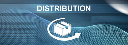 Illustration of a distribution conceptの写真素材