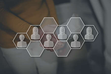 Team concept illustrated by a picture on background