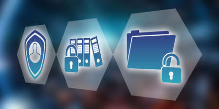 Illustration of a confidential data concept