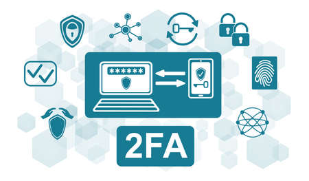 Illustration of a 2fa conceptの写真素材