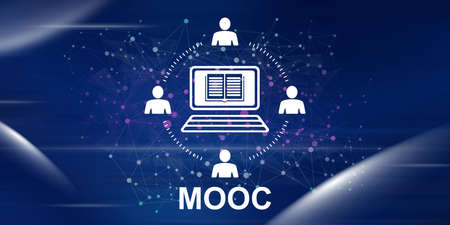 Illustration of a mooc conceptの写真素材