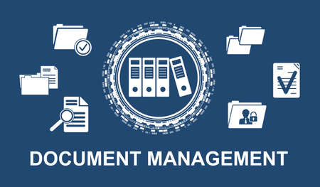 Illustration of a document management concept