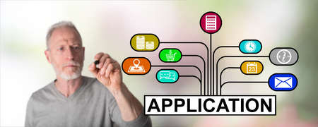 App concept drawn by a man