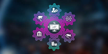 Illustration of a stock exchange concept