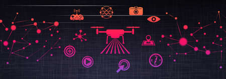 Illustration of a drone conceptの写真素材