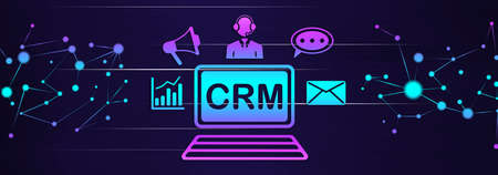 Illustration of a crm conceptの写真素材