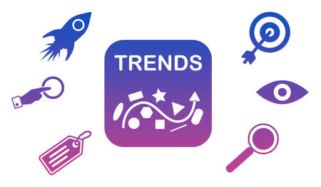 Illustration of a trends concept