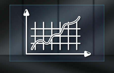 Business analysis concept on dark backgroundの写真素材