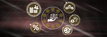 Illustration of a personal loan conceptの写真素材