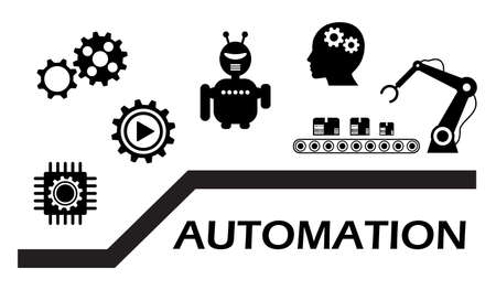 Illustration of an automation conceptの写真素材