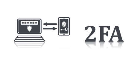 Illustration of a 2fa conceptの写真素材