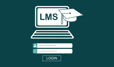 Illustration of a lms conceptの写真素材