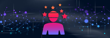 Illustration of a virtual reality conceptの写真素材