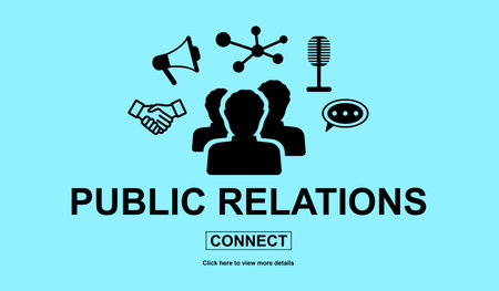 Illustration of a public relations conceptの写真素材