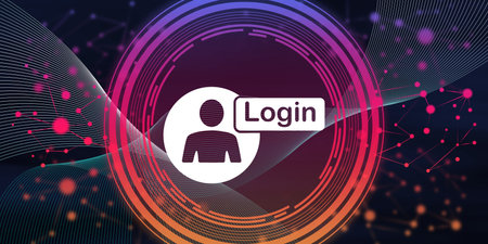 Illustration of a login conceptの写真素材