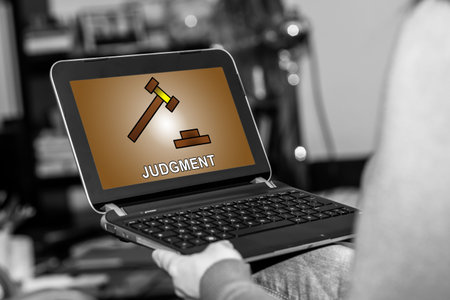 Tablet screen displaying a concept conceptの写真素材