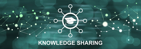 Illustration of a knowledge sharing conceptの写真素材